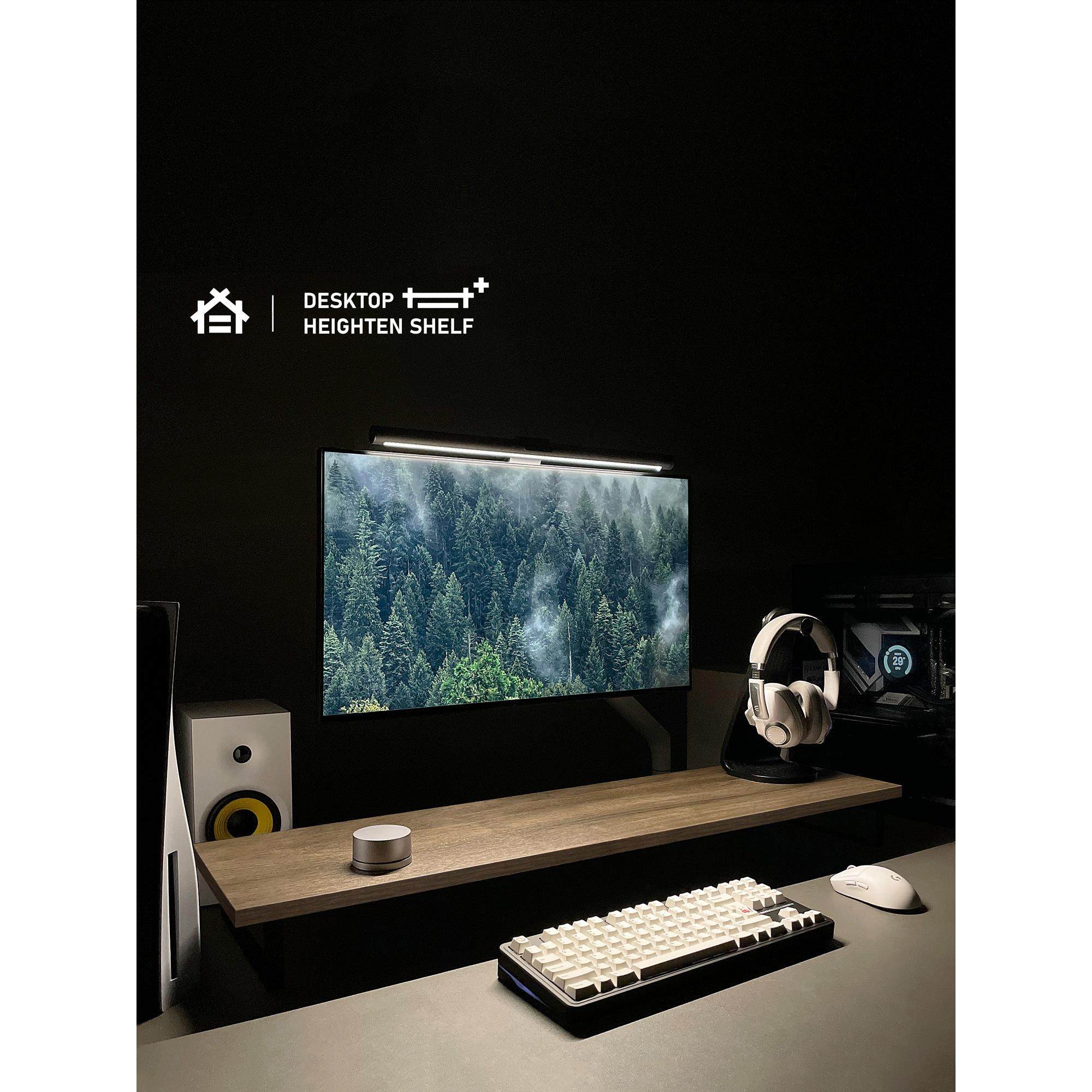 桌面电脑增高置物架显示器屏幕底座垫高桌板加长简约美学高端收纳