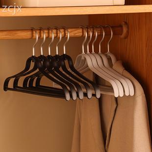 夹家用挂衣无痕防滑衣挂衣服防肩角衣撑衣柜轻奢黑色晾衣架 衣架裤