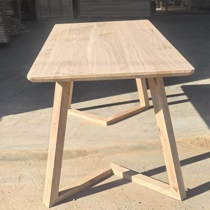 全实木大板桌子白茬胚北榆木餐桌吧台新中式拆装书桌原木茶桌简约