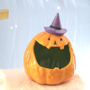 圣诞万节圣节活动气氛装饰品家居可爱奇趣客厅钥匙收纳陶瓷摆件