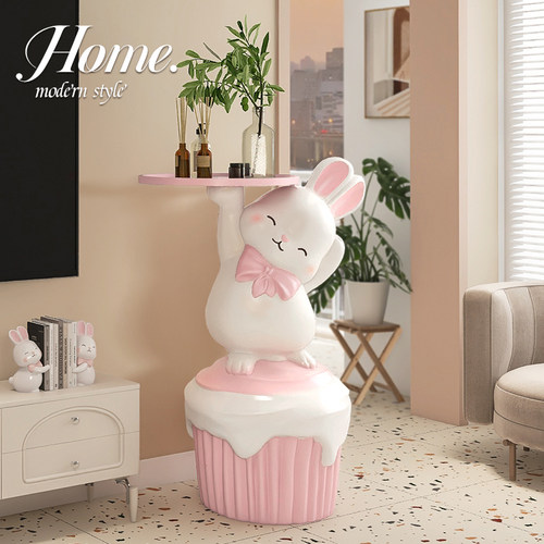 客厅落地摆件大型兔子电视床头柜沙发旁儿童房卧室托盘家居装饰品
