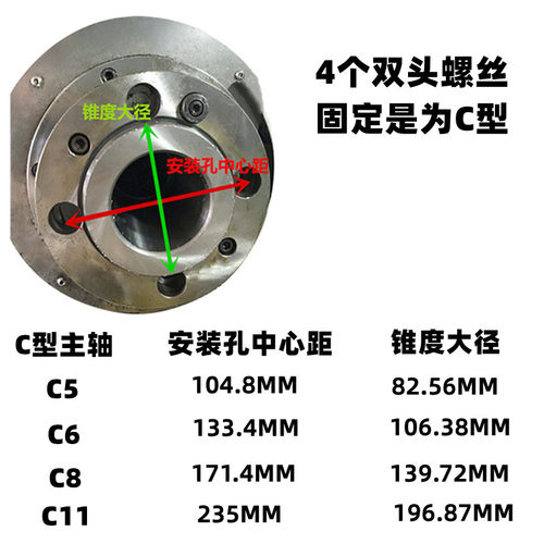 液压卡盘法兰盘连接盘数控机床对接盘根A型/C型/D型5681012寸钢体