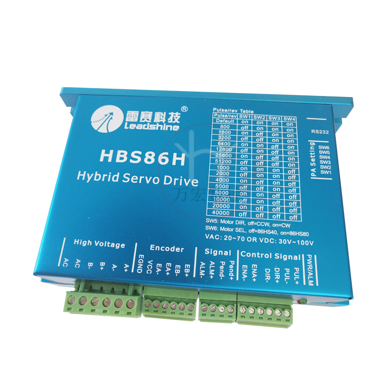 雕刻机雷赛HBS86H混合伺服驱动器 86HBM80-01-1000闭环电机 12N.m