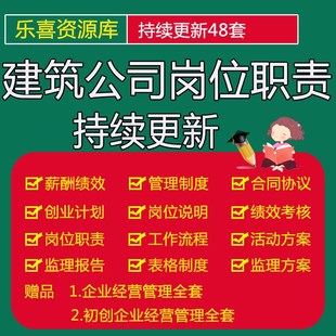 建筑工程项目公司施工企业生产经营经理财务设备管理人员岗位职责