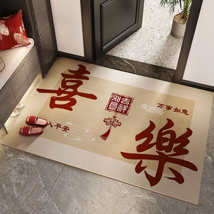 轻奢高级感入户门地垫进门口家用pvc门垫免洗可擦玄关地毯可裁剪