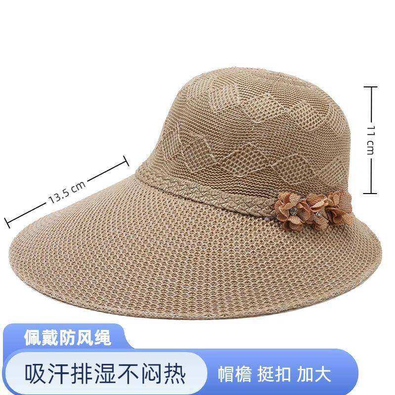 中老年人帽子女夏季妈妈女士防晒凉帽老太太遮阳透气时尚太阳帽