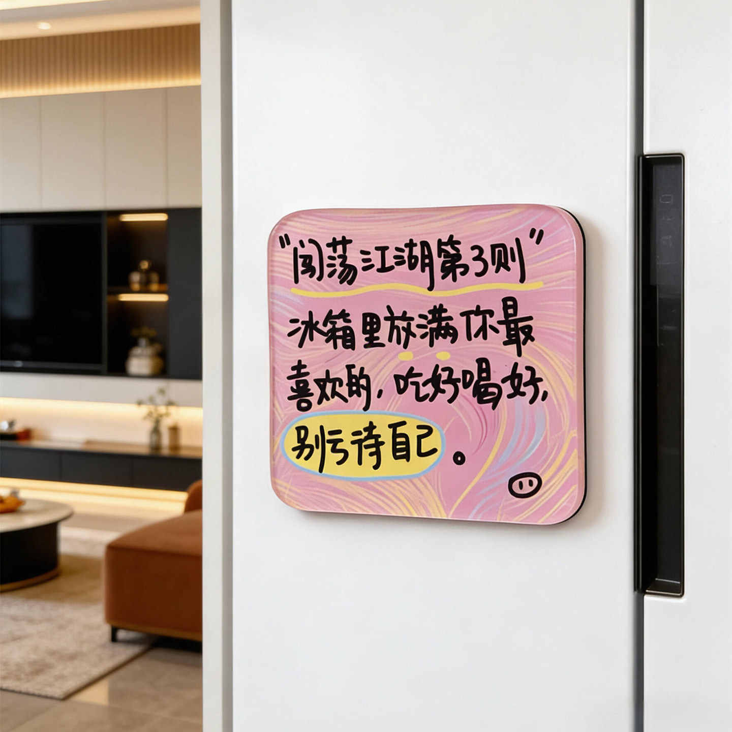 【当代年轻人自律标语】文字冰箱贴磁吸留言贴亚克力装饰创意摆件