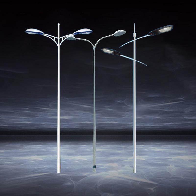 6/7/8/10米户外新农村led220v景观路灯杆户外挑臂太阳能双头路灯