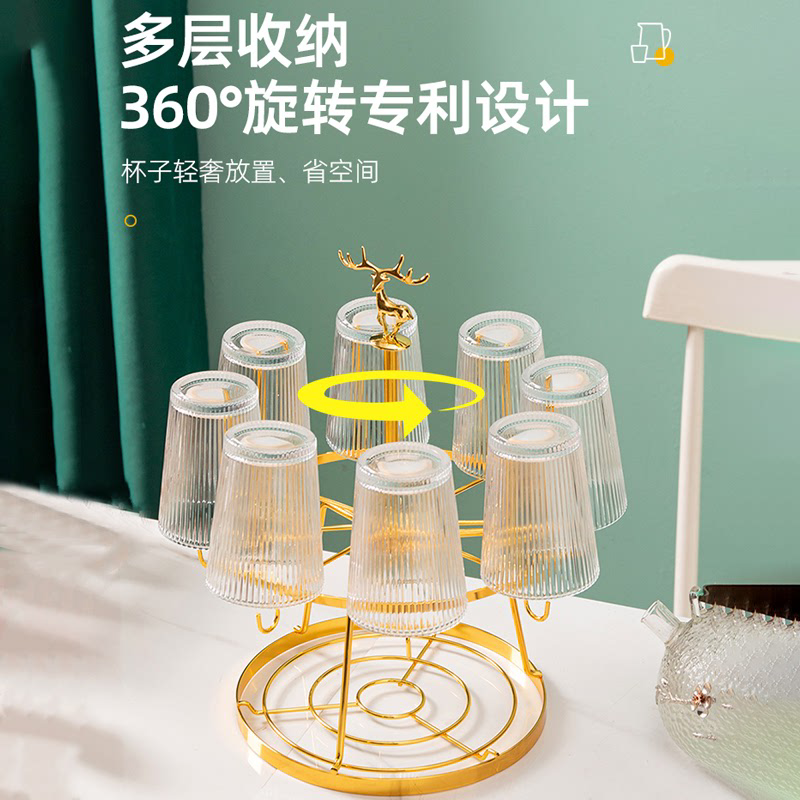 圆形旋转杯架子置物架玻璃杯沥水杯架防尘架倒挂厨房收纳酒杯家用,家庭/个人清洁工具,杯架,淘宝优惠券,粉丝福利购,淘宝优惠卷
