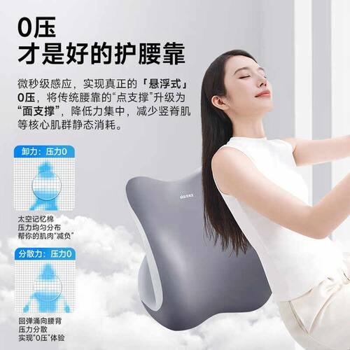 思莱宜护腰靠垫办公室座椅靠背垫枕腰部支撑久坐防屁股痛椅子坐垫