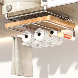 不锈钢厨柜置物架厨房锅盖砧板架橱柜隔板挂架多功能带挂钩收纳架