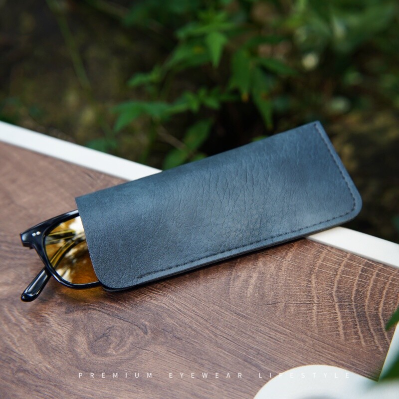 高档软皮革防磨眼镜袋男女士太阳镜墨镜老花镜保护袋便携收纳袋子
