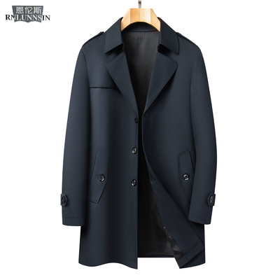 风衣男2025新款高端商务休闲外套