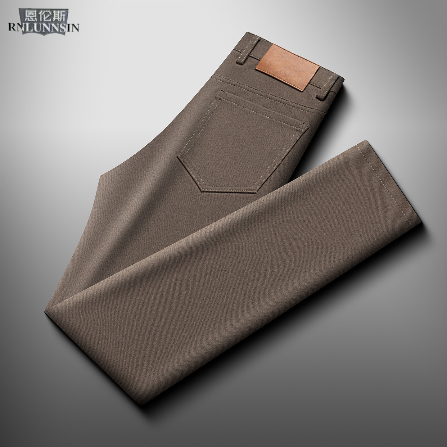 2026新款休闲裤男士通勤百搭修身直筒西裤春季磨毛中厚弹力长裤子