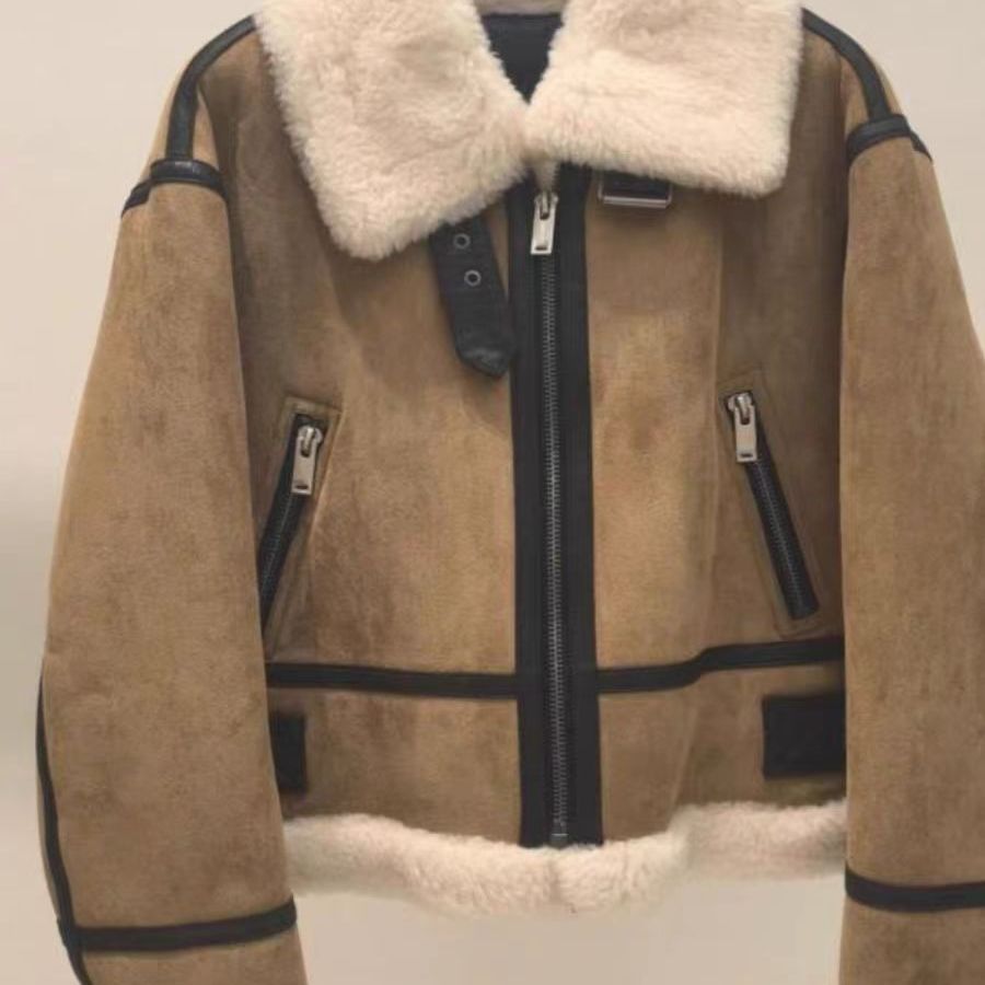 MO正品外套新游牧风仿麂皮泰迪绒