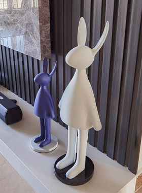 创意站立兔子软装装饰品摆件电视柜酒柜玄关家居轻奢乔迁新居礼品