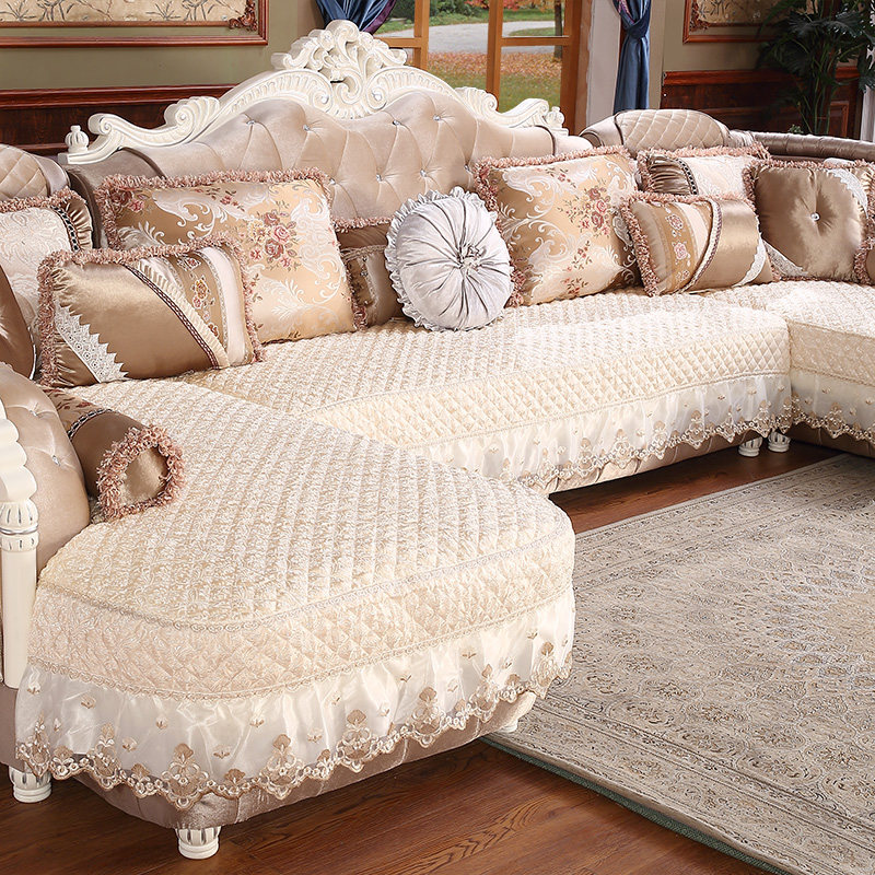 欧式沙发垫子全包套罩U型简欧四季通用布艺坐垫套防滑保护罩包邮