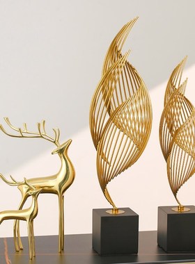 现代轻奢风生水起摆件高档客厅玄关电视柜酒柜家居工艺术软装饰品