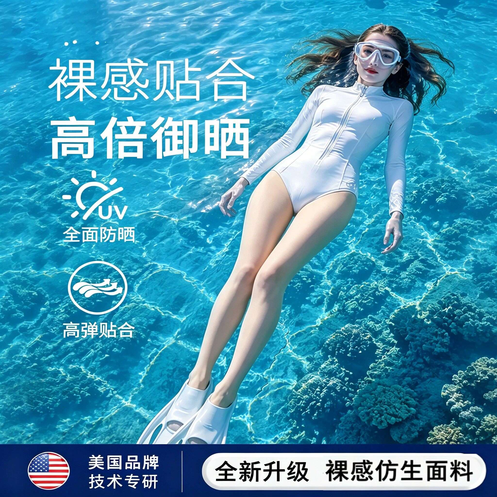 潜水防晒丝袜女士浮子游