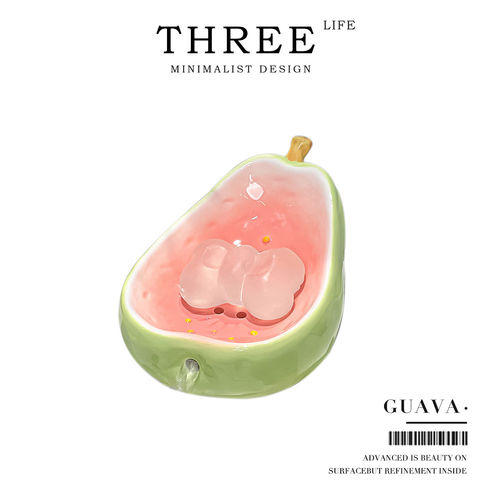 Tlife·Guava·肥皂盒多巴胺香皂盒沥水陶瓷家用洗漱台创意 |芭乐