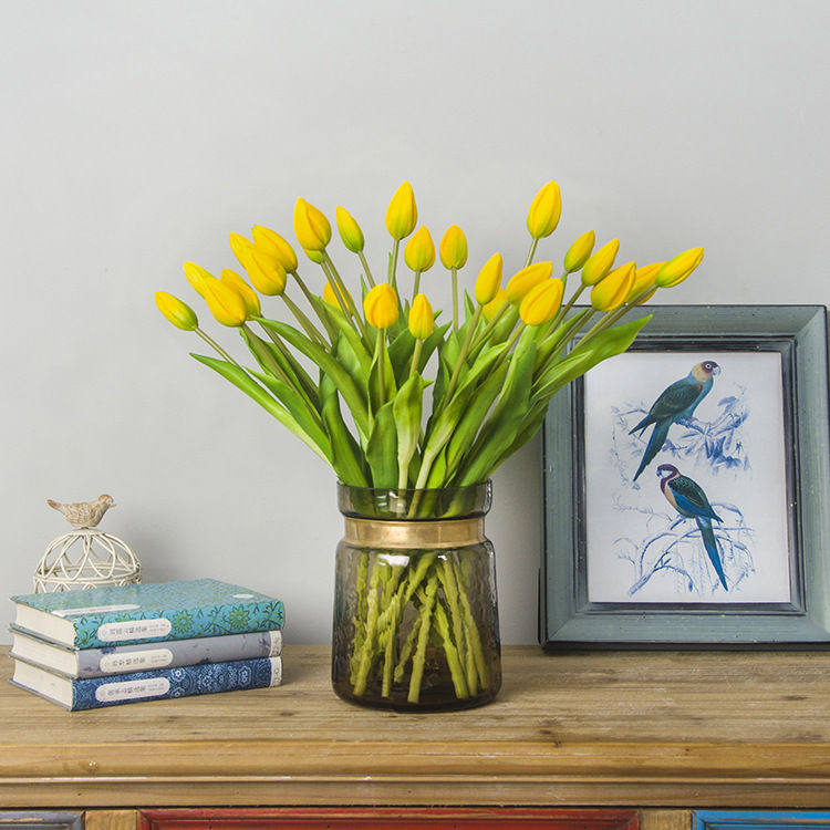 厂家直销义乌花束手扎郁金香 商场橱窗装饰假花婚庆盆栽,鲜花速递/花卉仿真/绿植园艺,商务用花,淘宝优惠券,粉丝福利购,淘宝优惠卷