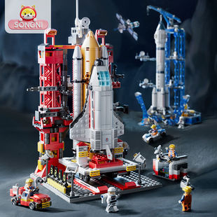 包邮航天飞机火箭系列积木拼装模型儿童益智玩具机构批发