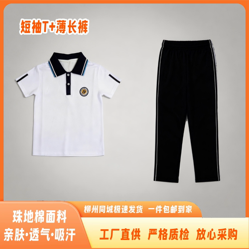 柳州八中夏季校服套装