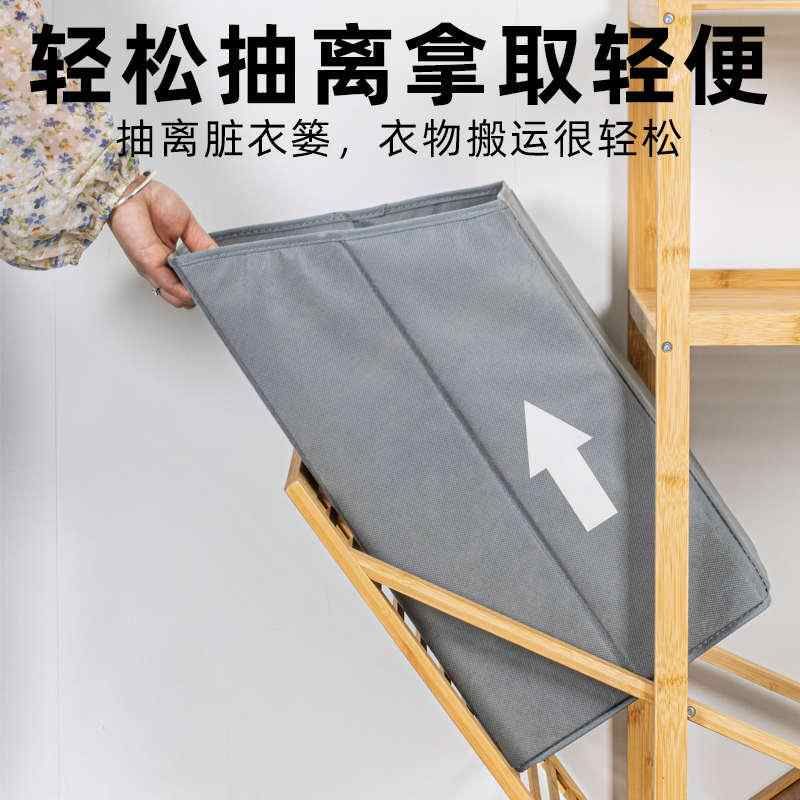 简约脏衣服收纳筐创意浴室布艺脏衣筐折叠脏衣篓家用分格大容量图片