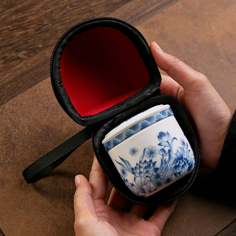 一人饮便携户外旅行茶具一壶一杯陶瓷快客杯单人随身收纳精致套装,餐饮具,旅行茶具,淘宝优惠券,粉丝福利购,淘宝优惠卷