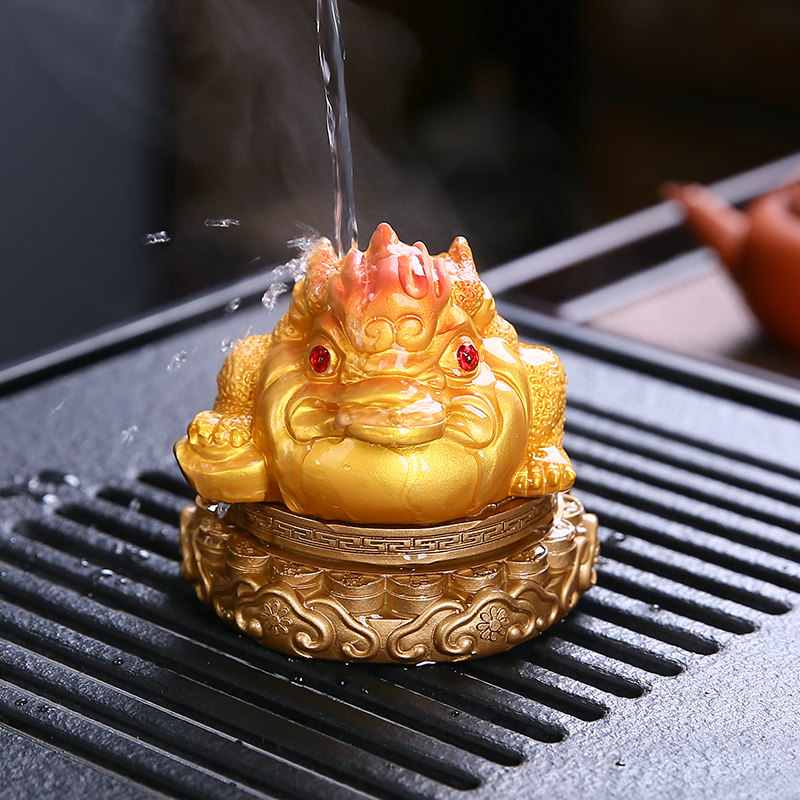 旋转招财金蟾变色茶宠摆件精品可养茶玩茶桌茶台茶盘装饰茶具配件,餐饮具,茶宠摆件,淘宝优惠券,粉丝福利购,淘宝优惠卷