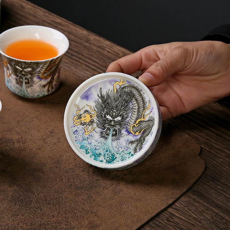 家用陶瓷杯垫茶托杯托隔热垫龙纹防滑防烫茶垫子盖置茶道茶具配件,餐饮具,茶道/零配,淘宝优惠券,粉丝福利购,淘宝优惠卷