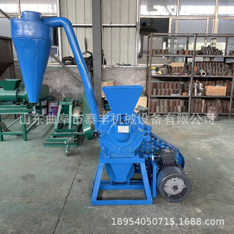大型自吸式玉米粉碎机齿爪式饲料粉碎机中药磨粉机自动打粉机