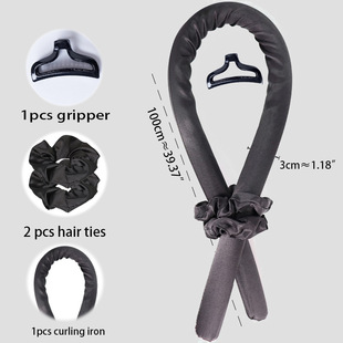 跨境新款无热懒人卷发棒睡眠卷发大波浪盘发器套装橡胶泡沫卷发器