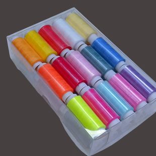 彩色缝衣线手工缝纫线彩色黑白细手工小卷缝 厂家402家用针线套装