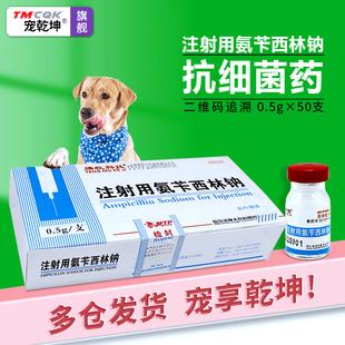 氨苄西林钠兽用注射用氨苄西林钠兔子宠物猪用安卡西林钠消炎粉针