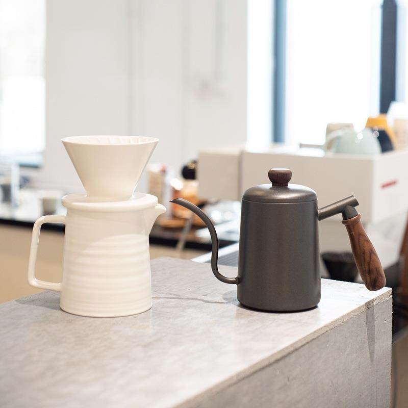 GZ6M烨咖啡 白昼黑夜 手冲咖啡壶套装陶瓷过滤杯分享壶手摇磨豆机