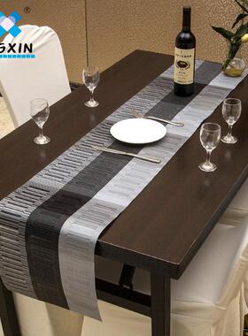 宁欣 跨境table runner 30*180欧式桌旗酒店西餐垫隔热竹节餐桌垫