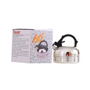 60分钟银色小水壶造型机械定时器闹钟 上链条旋转计时提醒器T401