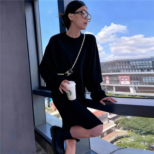 孕妇装韩版长袖纯棉卫衣裙春秋