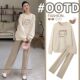 套装 秋季 时尚 两件套新款 洋气时髦宽松纯棉卫衣上衣阔腿裤 孕妇秋装
