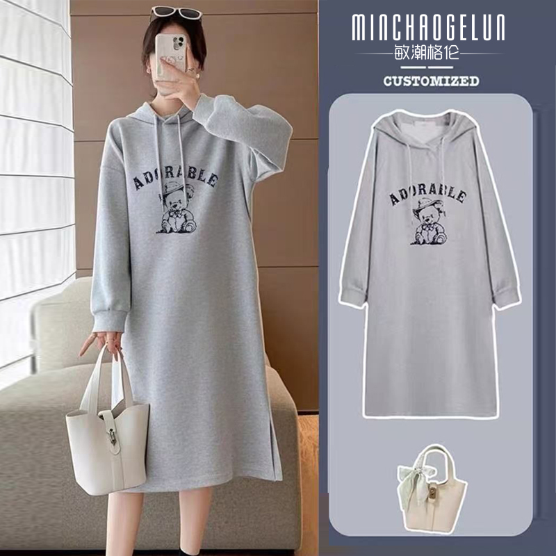 孕妇装2025新款孕期秋装连衣裙