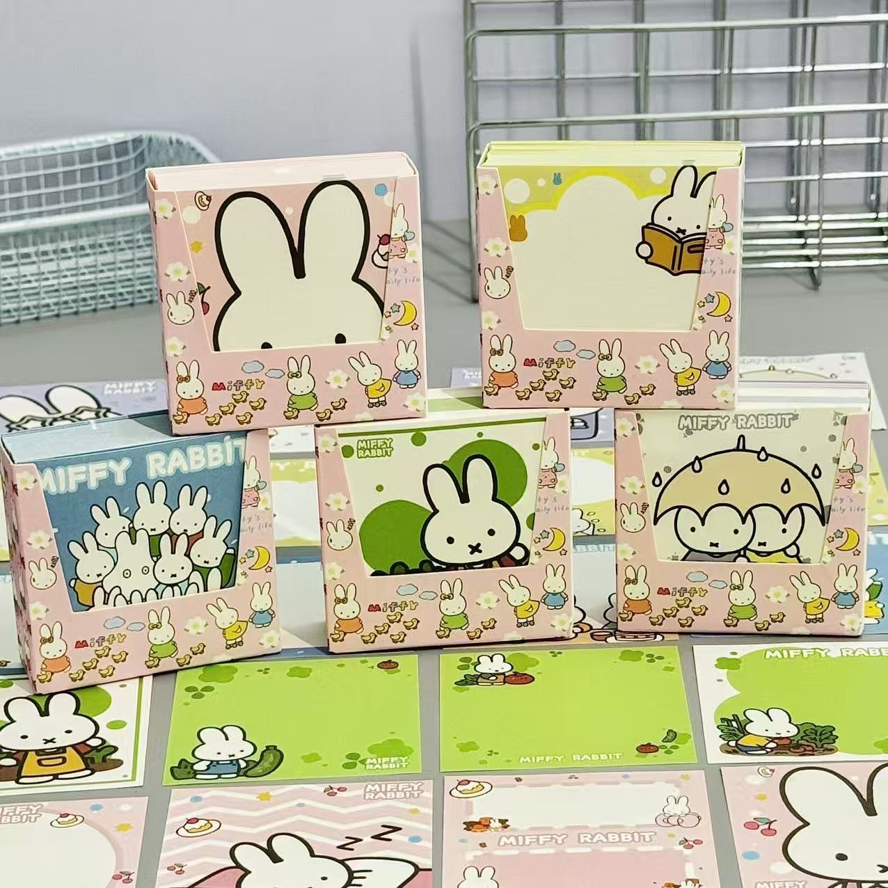 1000张超厚米菲兔便签纸盒装日系高颜值可爱无粘性手帐素材留言纸