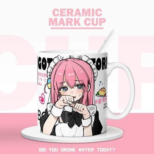 孤独摇滚女仆后藤一里波奇酱创意陶瓷马克杯二次元喝水杯子咖啡杯