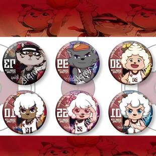 喜羊羊与灰太狼框出未来系列周边动漫徽章喜羊羊周边背包挂饰徽章