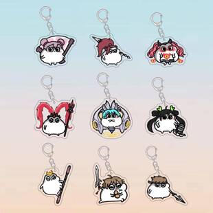 王者荣耀游戏周边钥匙扣什莫与娃安琪拉韩信小乔英雄亚克力挂件