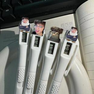 火影忍者时钟笔恶搞搞怪卡通考试静音学生书写直液替换按动笔学生