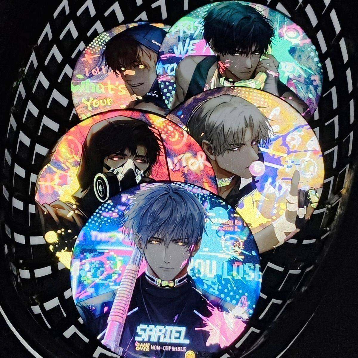 光与夜之恋极乐嘉年华萧逸查理苏陆沉齐司礼夏鸣星75mm反光吧唧