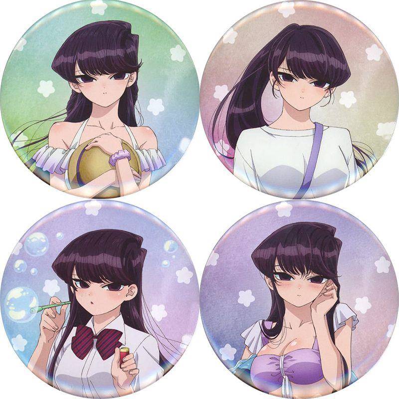 古见同学有交流障碍症动漫周边徽章古见硝子马口铁cos吧唧挂件