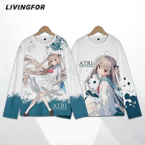 ATRI周边亚托莉cos长袖T恤男女二次元宽松上衣春秋动漫打底衣服