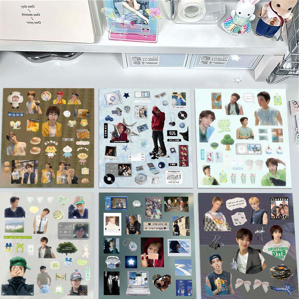 18张新男团cortis拼贴帅气咕卡贴纸赵雨凡金主训严成玹安干镐